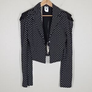 Nuvula Wear Your Imagination Polka Dot Blazer Jacket Artsy Chainmail Chain XL